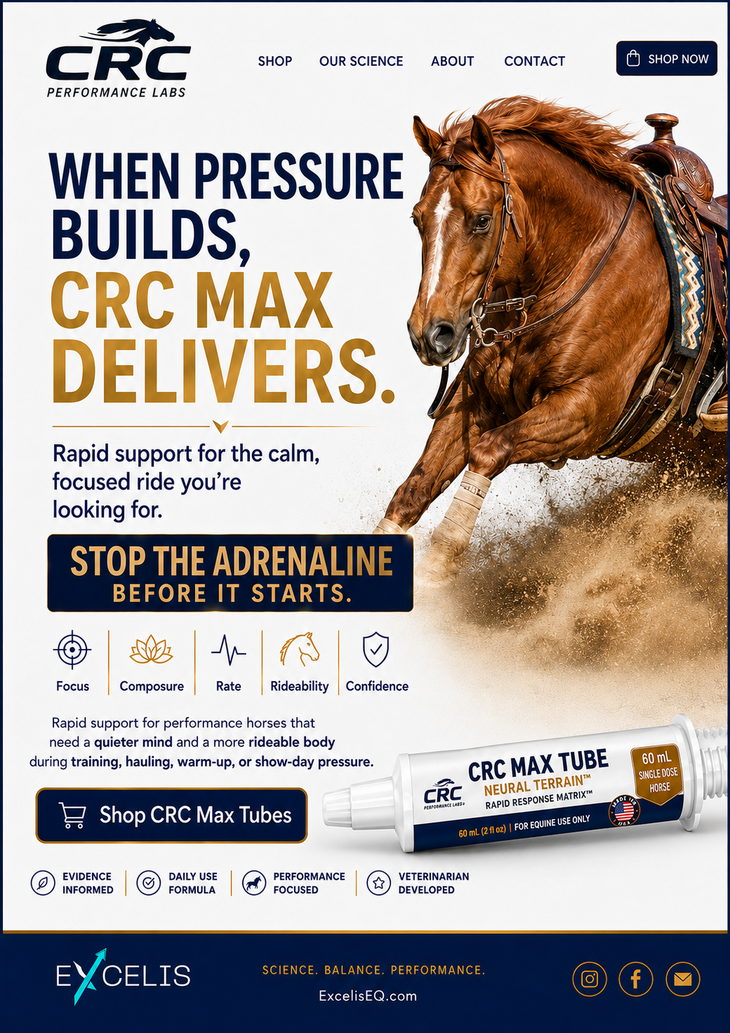CRC MAX™ TUBE— Maximum-Reserve Neural-Terrain & Adrenaline-Response Support