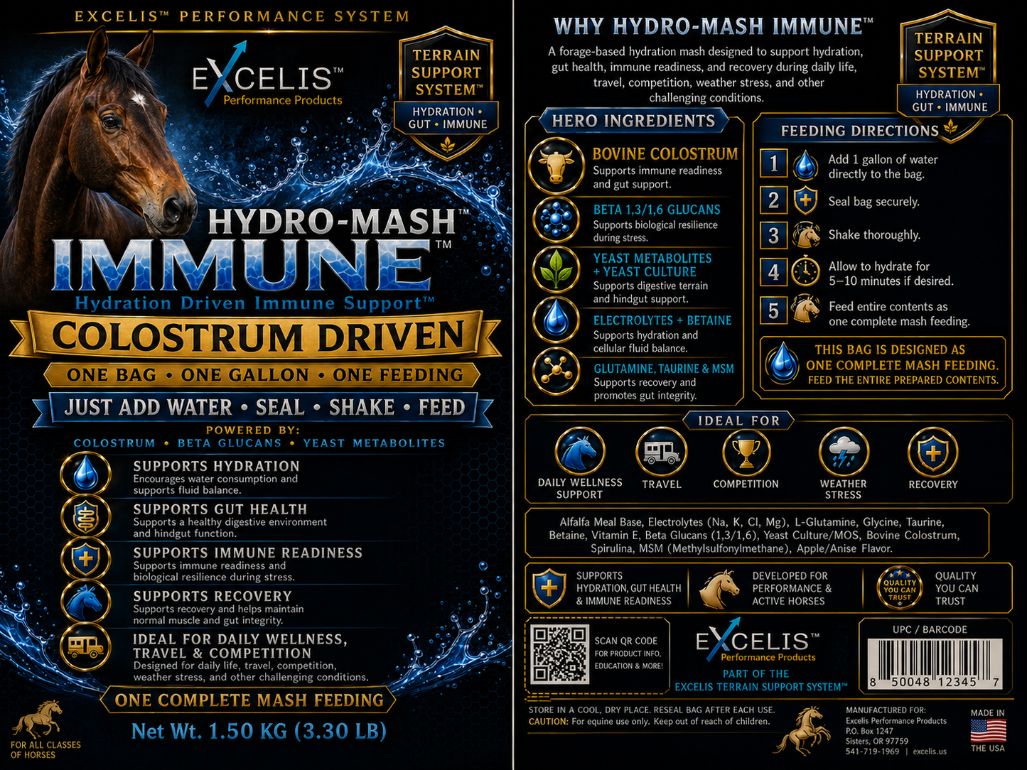 Hydro-Mash Immune™ One Bag. One Gallon. One Complete Mash Feeding.