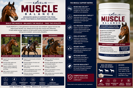 Excelis MUSCLE Balance – 1kg Equine Muscle Support Formula